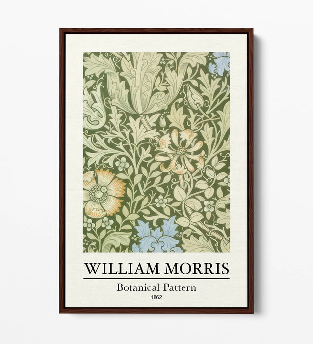 Botanical Canvas Art – William Morris Floral Wall Decor | Handmade Canvas Print
