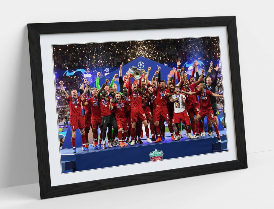 Liverpool Framed Poster – Champions League Street Art Print Blue Wall Art