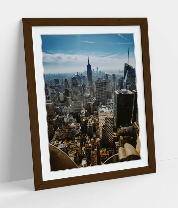 NEW YORK CITYSCAPE AERIAL -ART FRAMED POSTER PICTURE PRINT ARTWORK- PHOTOGRAPHY