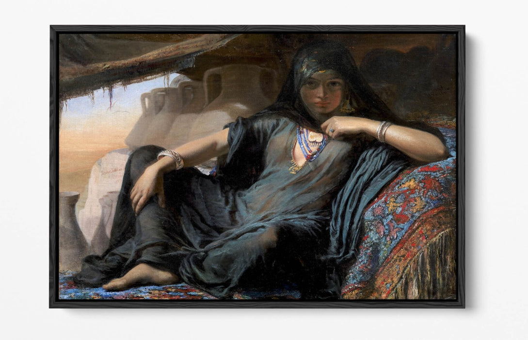 Float Effect Canvas Art – Egyptian Pot Artwork on Premium 30mm Deep Frame