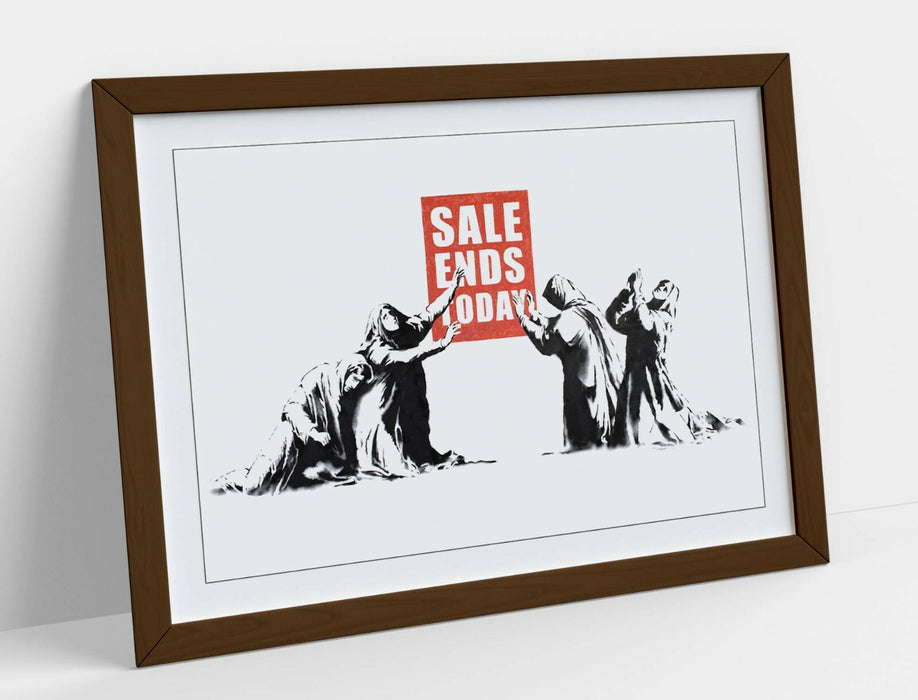 BANKSY - ART FRAMED POSTER PICTURE PRINT - RED BLACK & WHITE