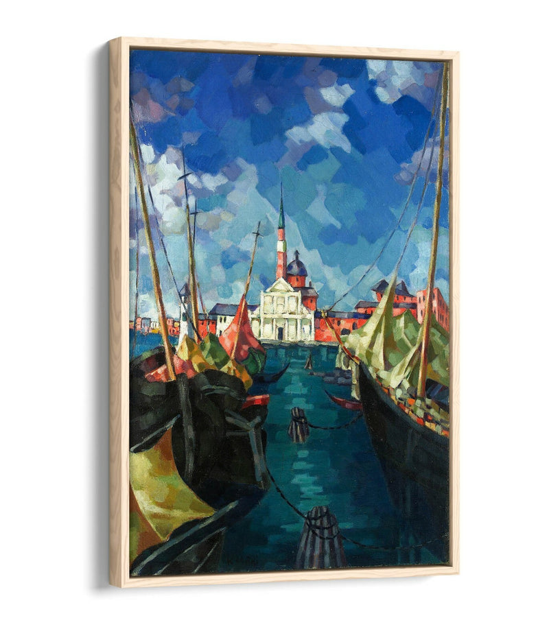 Float Effect Canvas Art - Venice Colourful Painting | Premium Varnish Finish