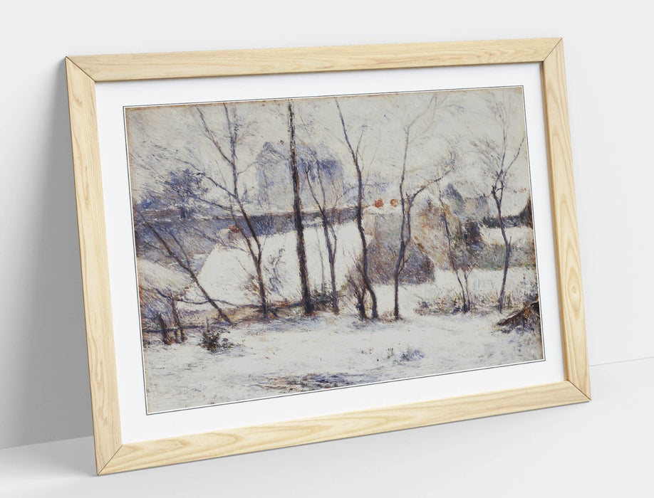 Framed Art Poster - Paul Gauguin Winter Landscape Print | Matte Finish Wall Art