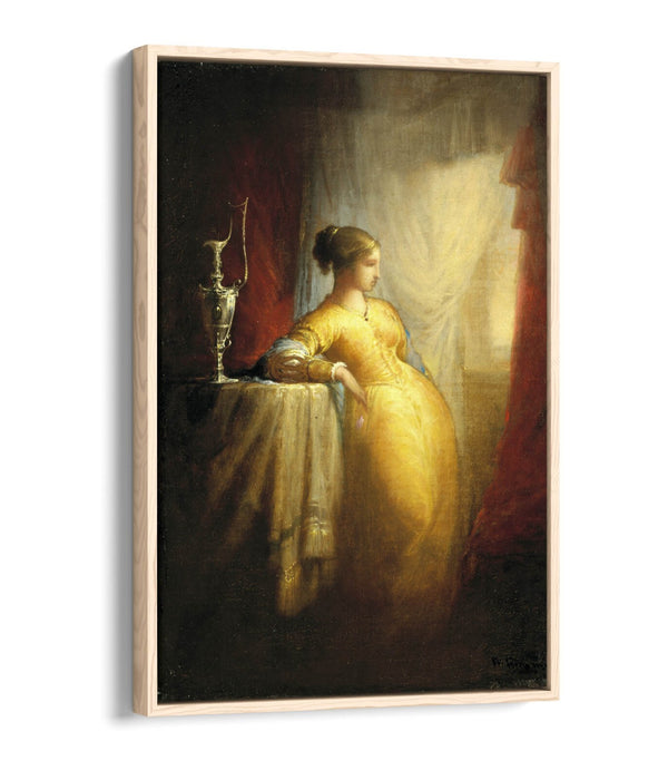 Canvas Wall Art | At The Window By William Rimmer - Handmade Float Effect Print