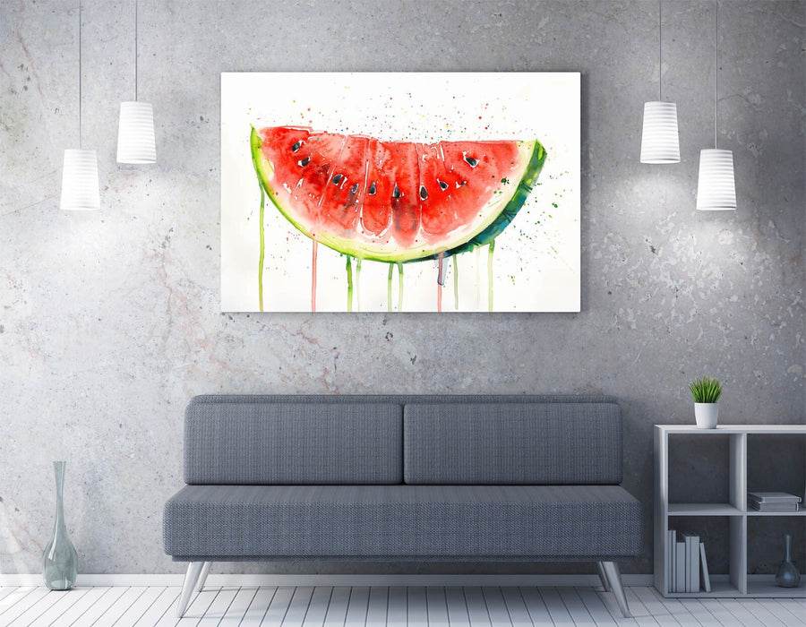 Watermelon Canvas Art – Juicy Fruit Artwork on Handmade Canvas Print