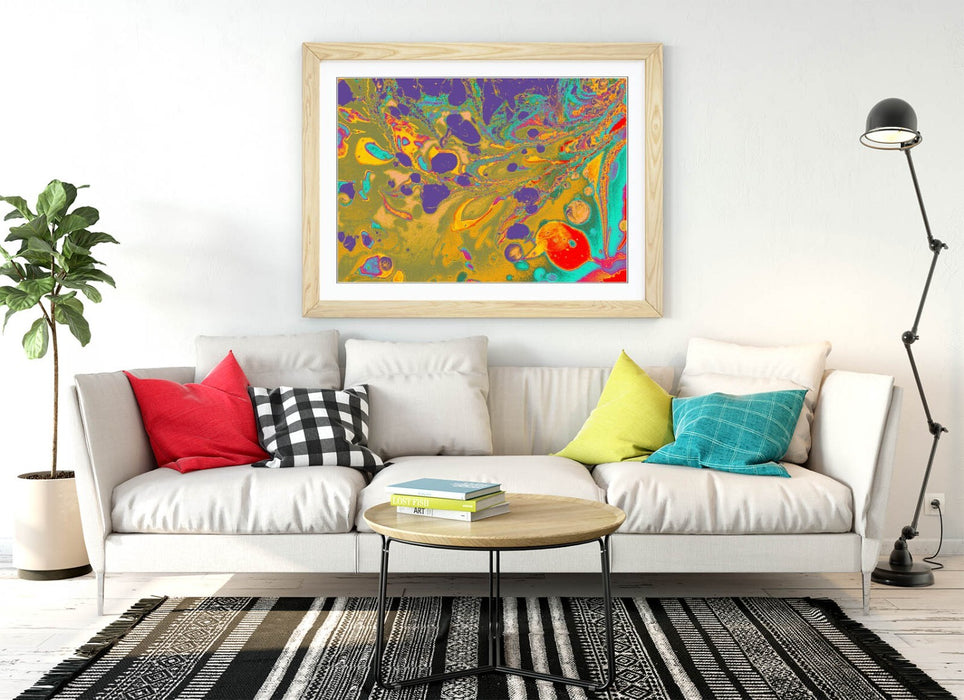Marble Effect Wall Art – Abstract Framed Poster Print | Handmade Home Decor