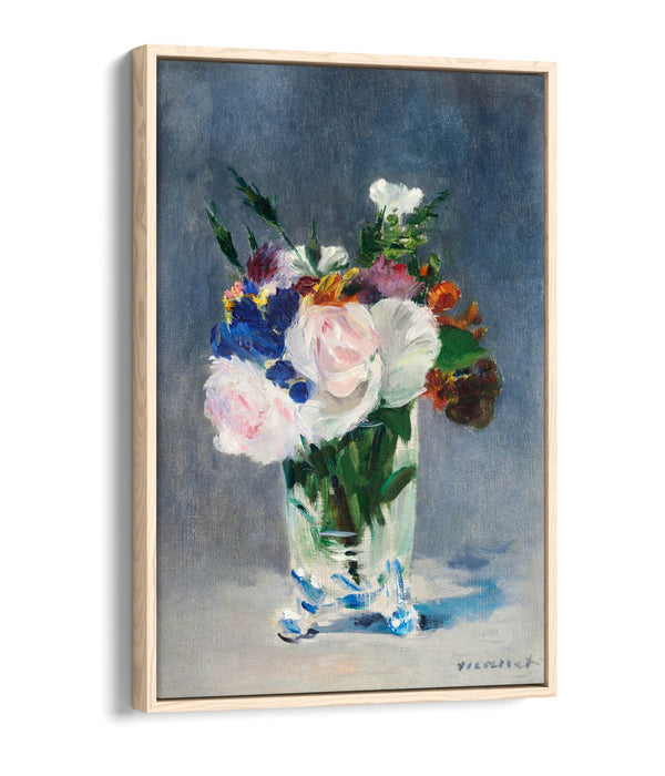 Float Effect Canvas Art | Edouard Manet Crystal Vase Artwork on MDF Frame