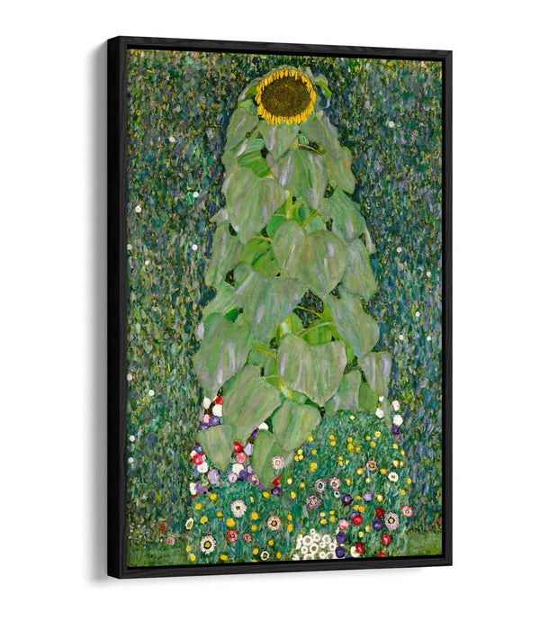 GUSTAV KLIMT THE SUNFLOWER -FLOAT EFFECT CANVAS WALL ART PIC PRINT- YELLOW