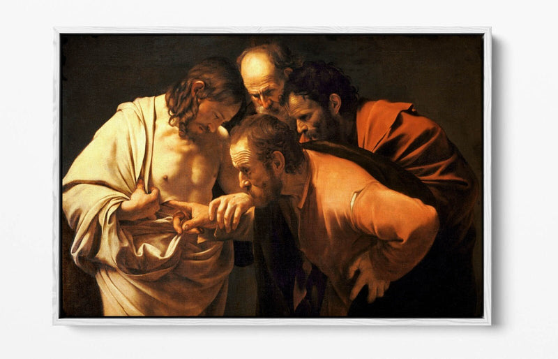 Canvas Wall Art | Handmade Float Effect Canvas Print Of Caravaggio Saint Thomas
