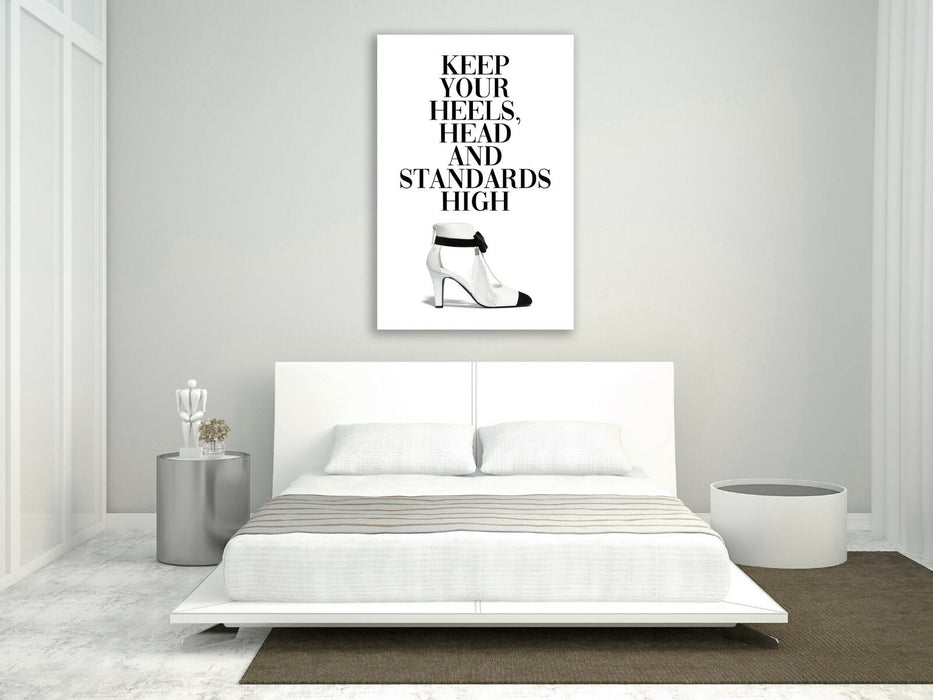 Canvas Wall Art – Fashion Print Heels Artwork With High Quote & Satin Finish