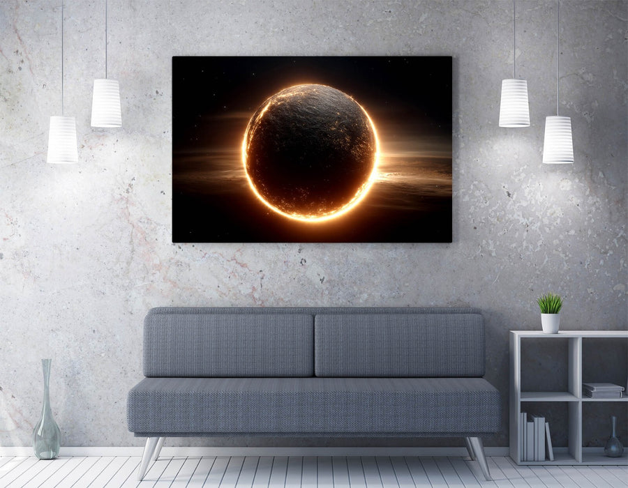 Solar Eclipse Canvas | Premium Handmade Canvas Wall Art Print - Ready To Hang