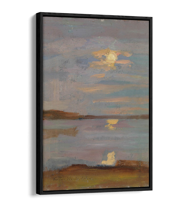 Canvas Wall Art - Evening Sun by Victor Westerholm | Float Effect, Premium Frame