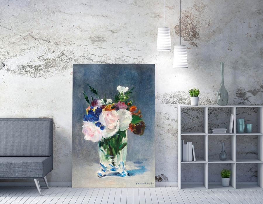 Canvas Wall Art - Edouard Manet Flowers In Crystal Vase | Handmade Canvas Print
