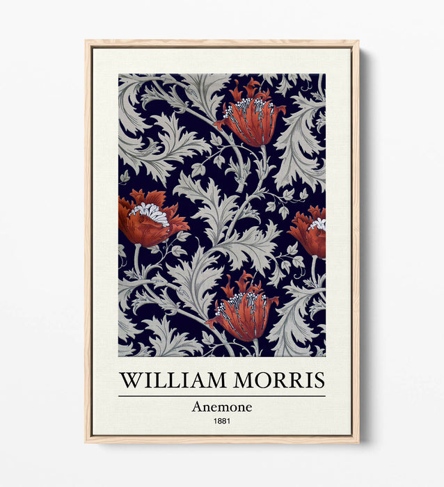 Canvas Art Print – William Morris Print With Float Effect Frame | Handmade UK Canvas