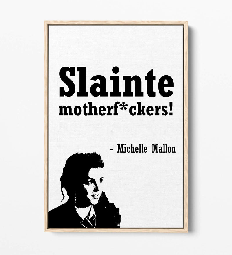 Irish Canvas Art - Handmade Float Effect Canvas Print With Funny Irish Quote
