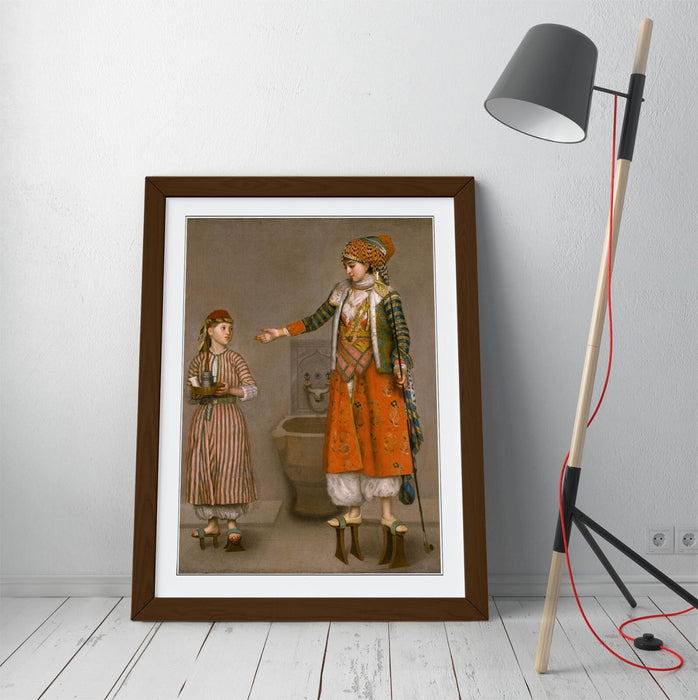 Framed Wall Art - Jean-Etienne Liotard Turkish Dress Poster Print | Handmade Wall Decor