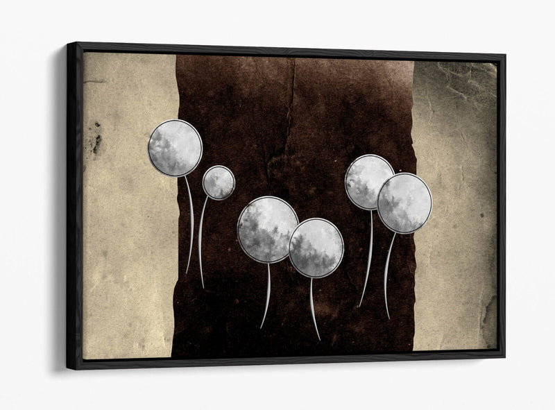 Dandelion Canvas Art - Abstract Flower Art Float Effect Canvas Wall Decor