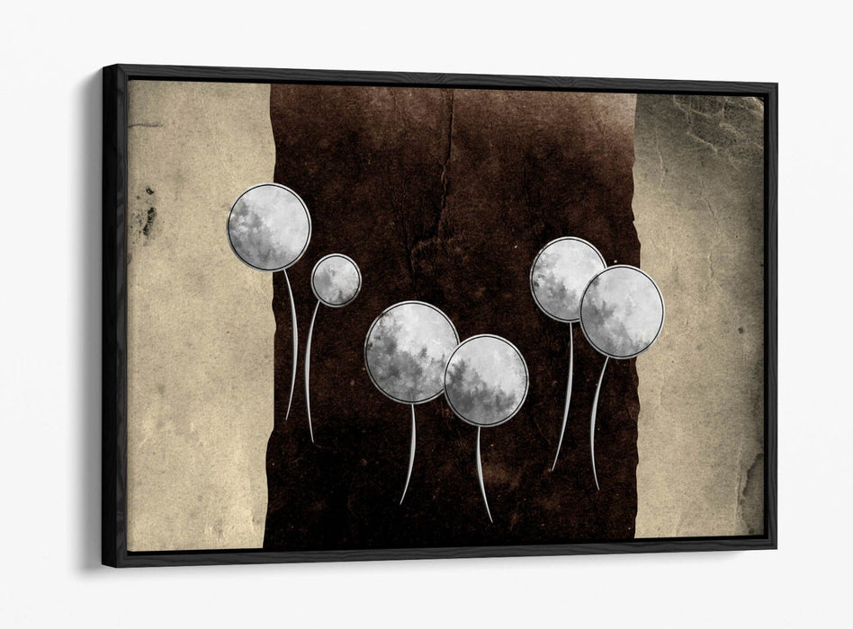 Dandelion Canvas Art - Abstract Flower Art Float Effect Canvas Wall Decor