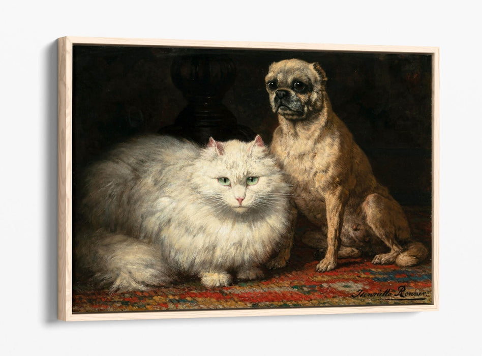 HENRIETTE RONNER KNIP, TWO FRIENDS -FLOAT EFFECT CANVAS ART PIC PRINT
