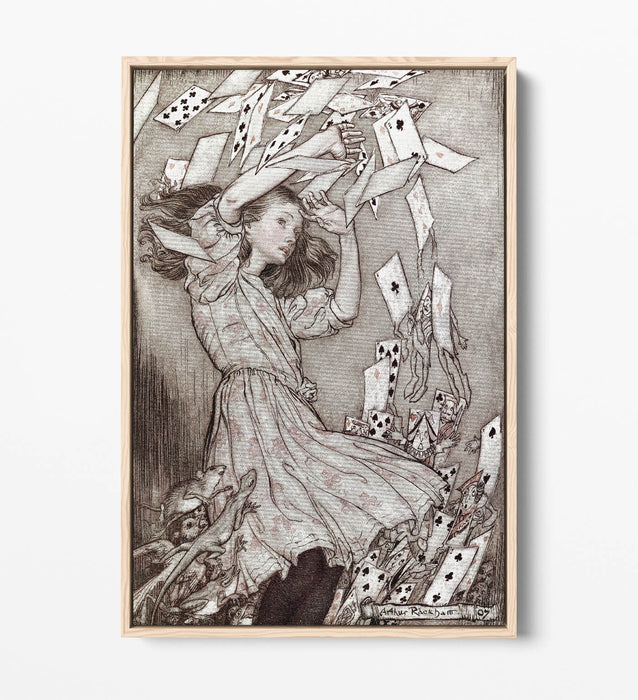 LEWIS CARROLL, ALICE'S ADVENTURES IN WONDERLAND -FLOAT EFFECT CANVAS ART PRINT