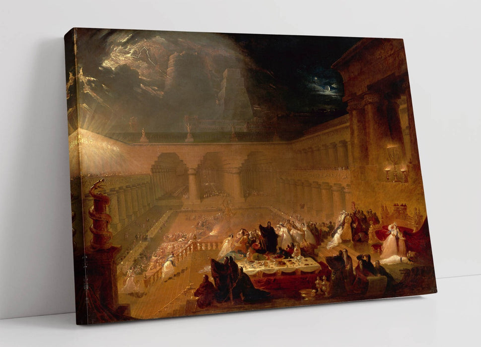 Canvas Wall Art - John Martin Belshazzars Feast Print | Handmade Ready To Hang