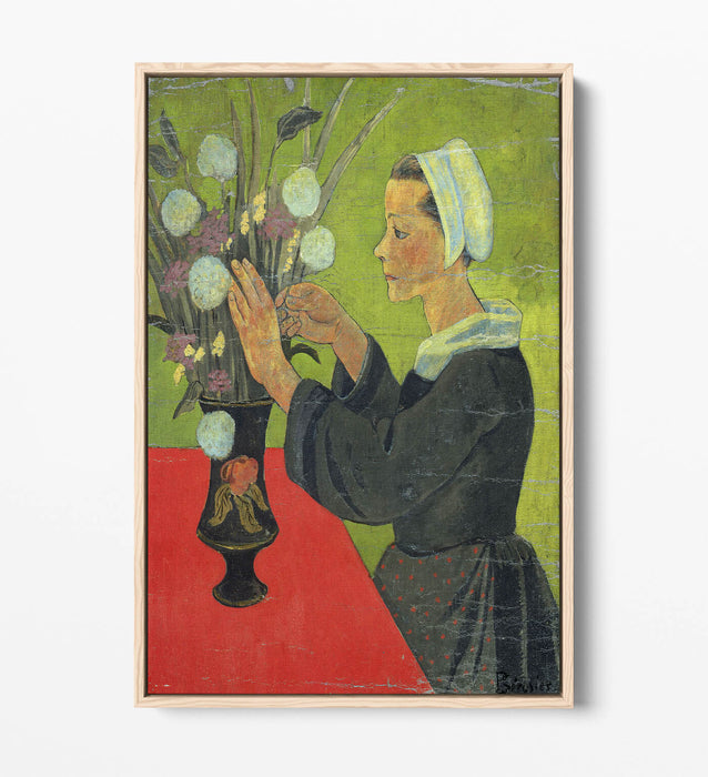 PAUL SERUSIER, BRETON WITH A BOUQUET -FLOAT EFFECT CANVAS WALL ART PIC PRINT