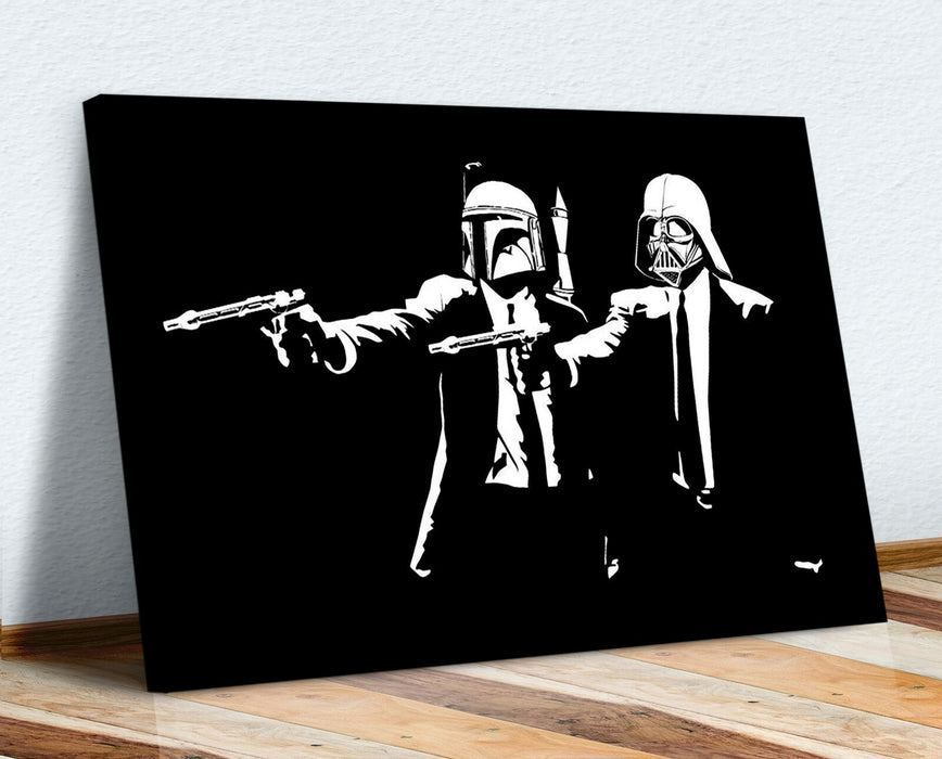 Banksy Canvas Art – Star Wars Pulp Fiction Street Art Print | Ready To Hang