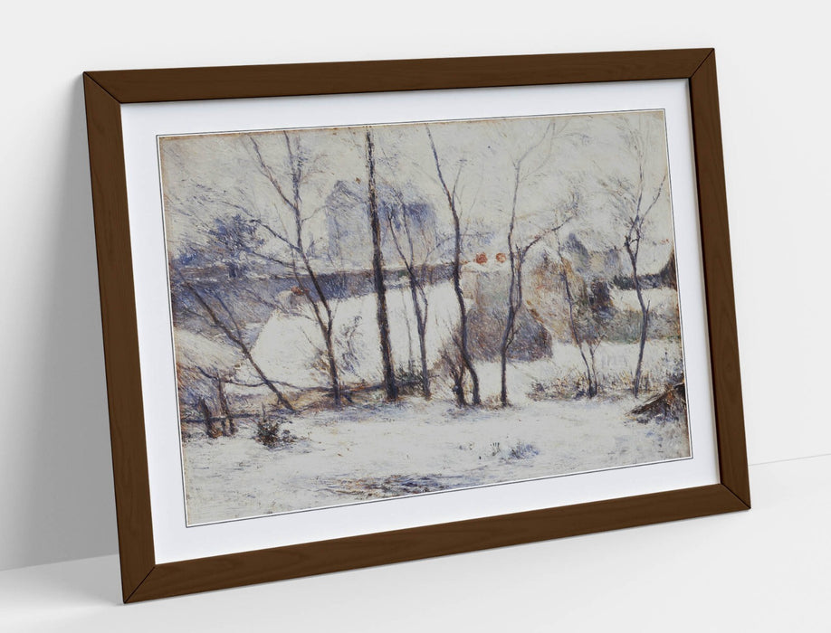 Framed Art Poster - Paul Gauguin Winter Landscape Print | Matte Finish Wall Art