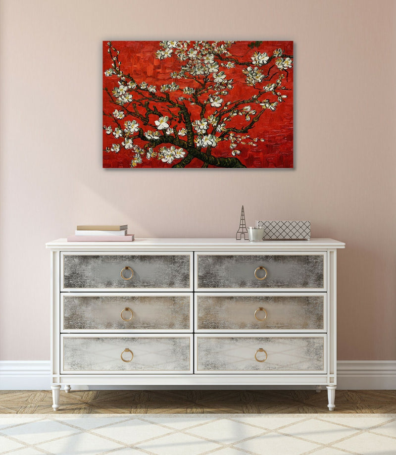 Canvas Wall Art – Vincent Van Gogh Almond Blossom Painting | Framed Print 30mm Deep Frame