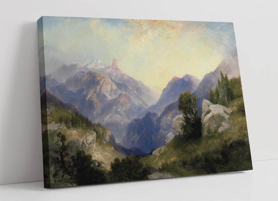 THOMAS MORAN, INDEX PEAK YELLOWSTONE -CANVAS WALL ARTWORK PIC PRINT