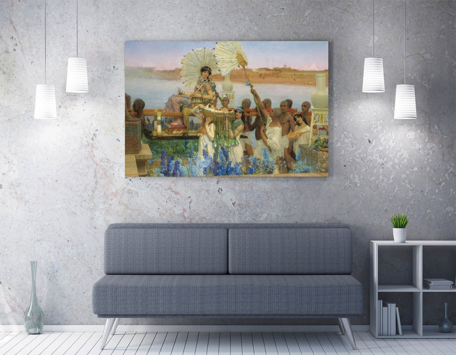 LAWRENCE ALMA TADEMA, THE FINDING OF MOSES -CANVAS WALL ARTWORK PIC PRINT