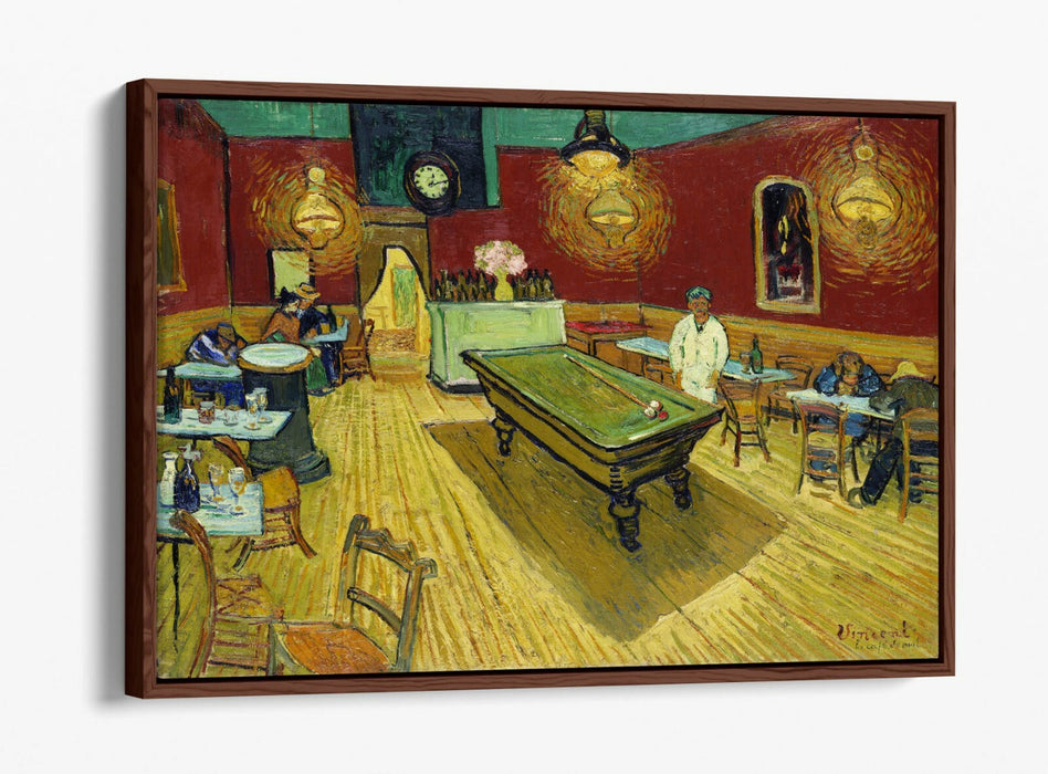VAN GOGH THE NIGHT CAFÉ -FLOAT EFFECT CANVAS WALL ART PIC PRINT- RED GREEN
