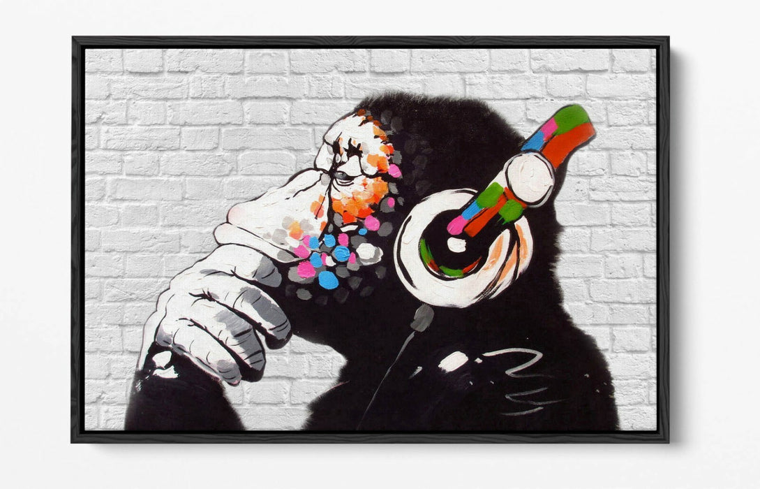 Canvas Wall Art - Float Effect Canvas Rainbow Print on MDF Frame, Handmade