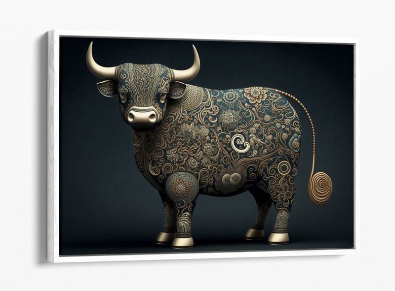 Highland Cow Canvas - Handmade Wooden Canvas Print With Float Effect Frame
