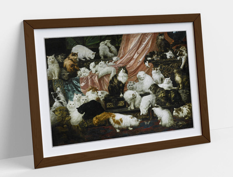 Framed Wall Art Featuring Carl Kahler Painting - My Wife's Lovers Print, Ready to Hang