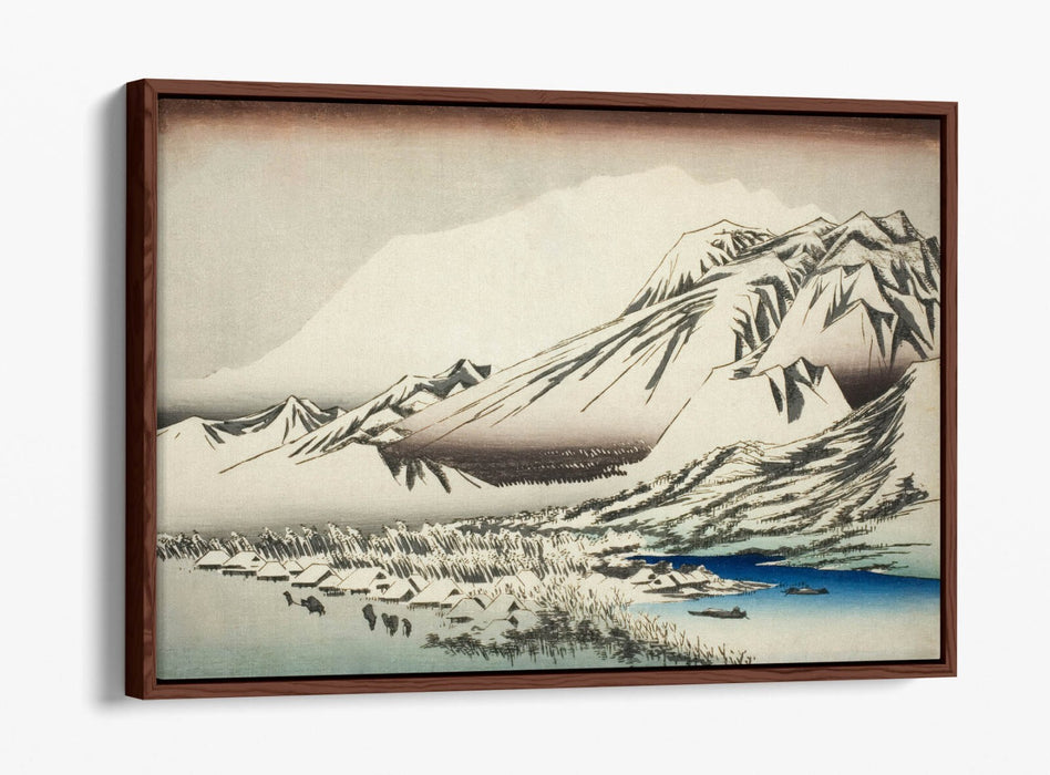 Float Effect Canvas - Mount Hira Painting by Utagawa Hiroshige | Premium Japanese Art Print