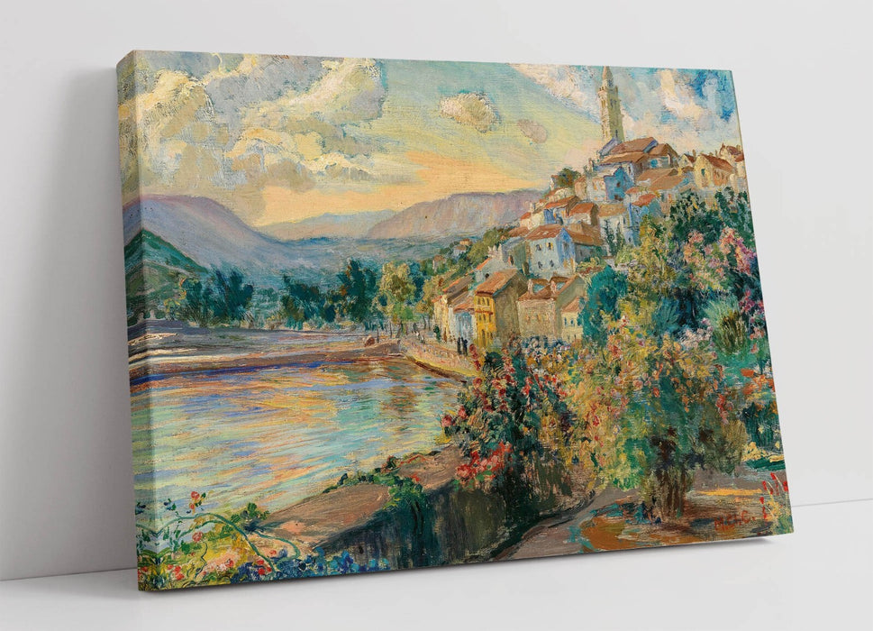 Canvas Wall Art - Menci Clement Crncic View of Novi Vinodolski Premium Print