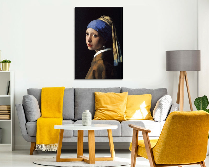 CANVAS WALL ART ARTWORK FRAMED Johannes Vermeer The Girl With The Pearl Earring