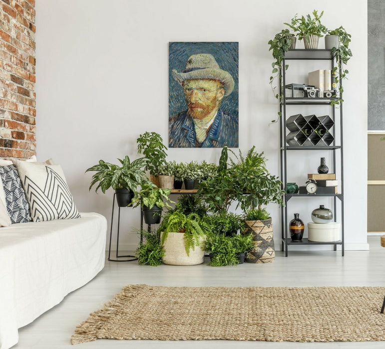 Van Gogh Self Portrait Gray Hat CANVAS WALL ART PAINTING PRINT ARTWORK CLASSIC