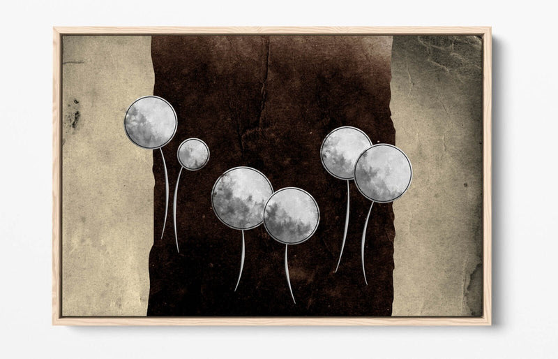 Dandelion Canvas Art - Abstract Flower Art Float Effect Canvas Wall Decor