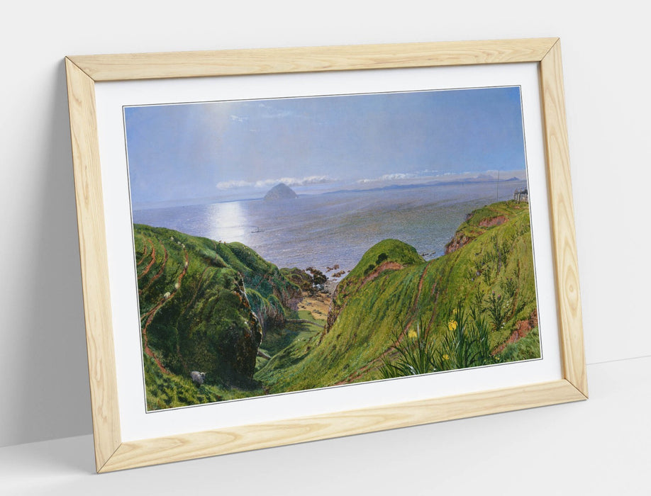 Framed Wall Art Featuring William Bell Scott Ailsa Craig Painting - Handmade UK Frame