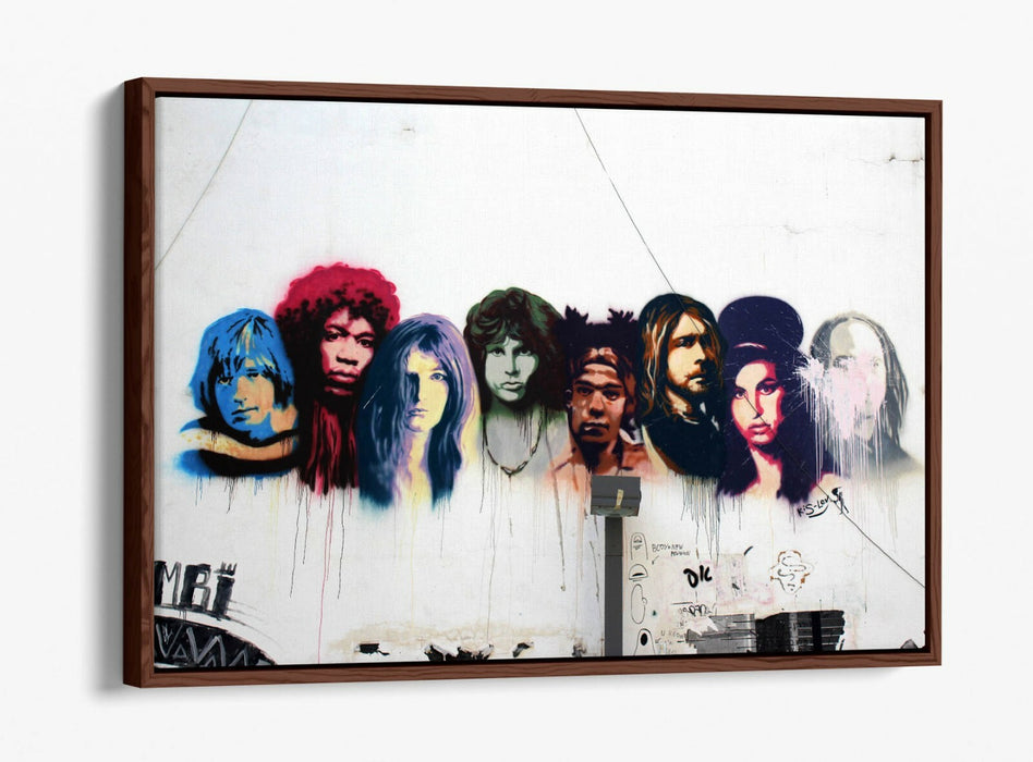 LEGENDS GRAFFITI FLOAT EFFECT CANVAS WALL ART PIC PRINT GRAFFITI- 27 CLUB