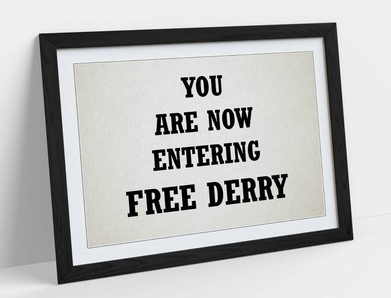 Framed Wall Art – Derry Print With Handmade Woodgrain Frame | Ready To Hang Print