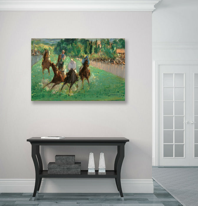 Canvas Wall Art - Edouard Manet At the Races Artwork | Premium Horse Racing Print
