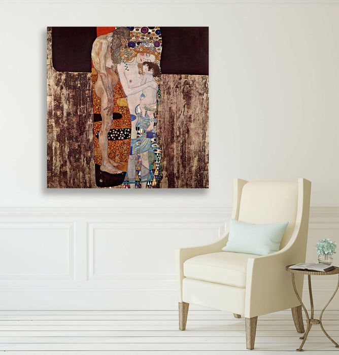 THE THREE AGES OF WOMAN CANVAS WALL ART PICTURE PRINT PAINTING Gustav Klimt