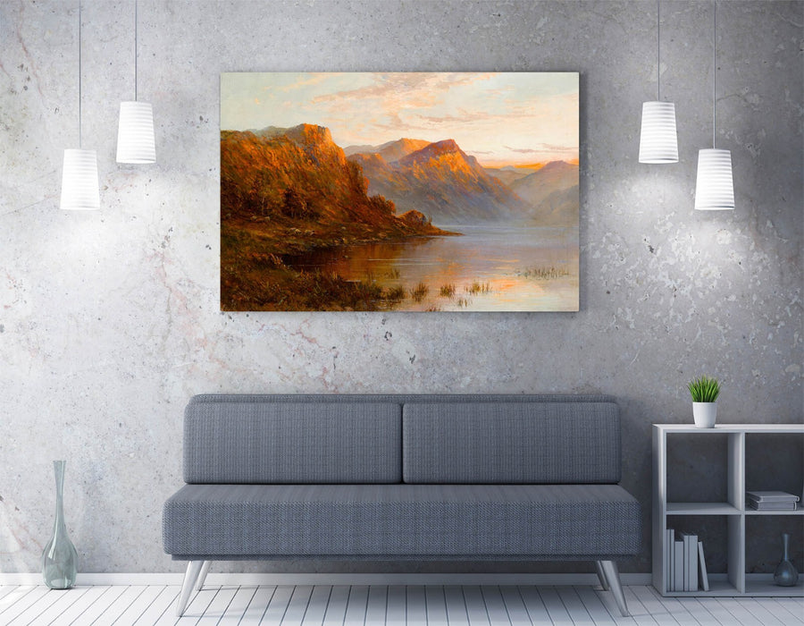 Canvas Wall Art - Alfred De Breanski Scotch Lake Landscape Print With Vibrant Colors