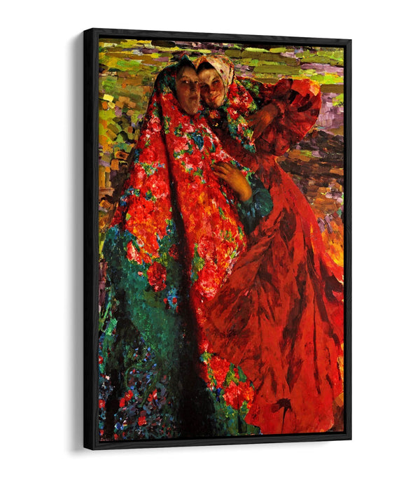 FILIPP MALYAVIN, PEASANT WOMEN -FLOAT EFFECT CANVAS WALL ART PIC PRINT