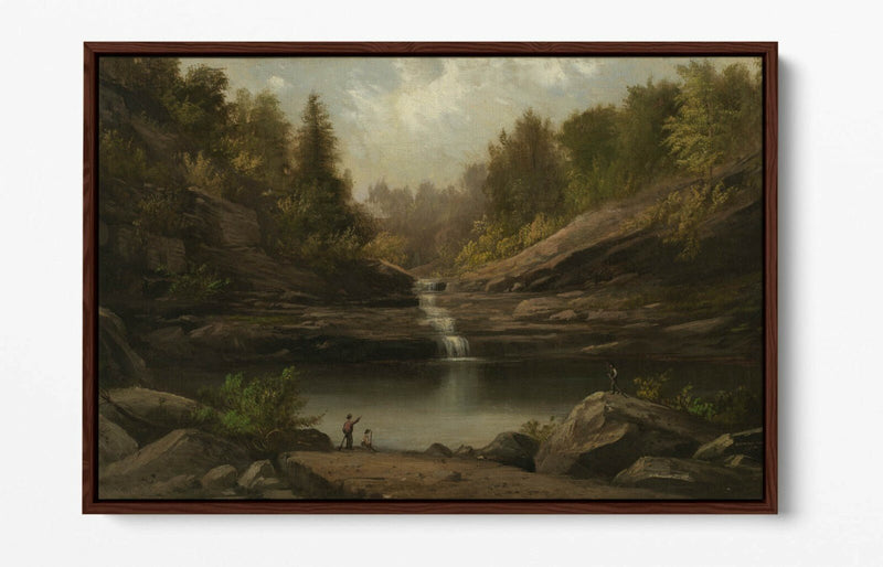 Float Effect Canvas Art - Mountain Pool Artwork on Custom MDF Frame, Ready To Hang