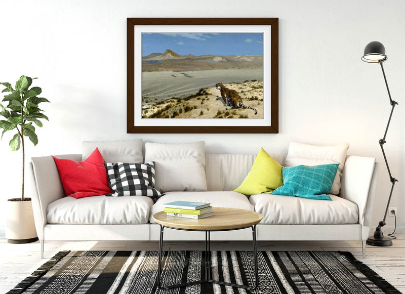 Framed Wall Art - Jean-Leon Gerome Tiger Painting | Handmade UK Frame, Matte Finish Poster