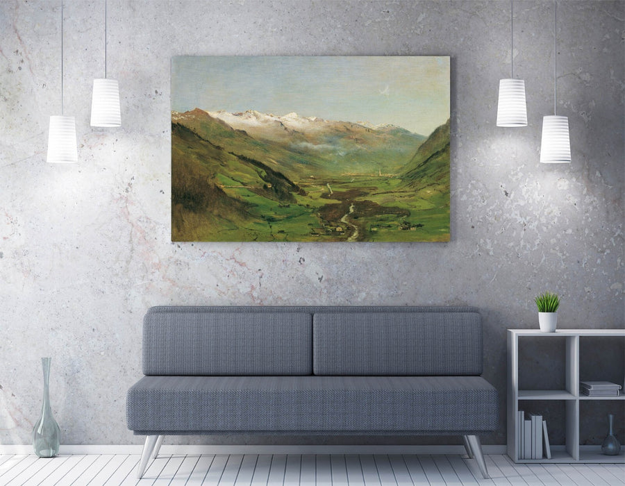 Canvas Wall Art - Anton Romako Gastein Valley Handmade Vibrant Print